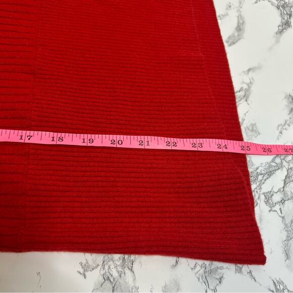 Summersalt The Luxe Cashmere Blend Funnel Neck Sweater Sz Large red - Picture 9 of 9